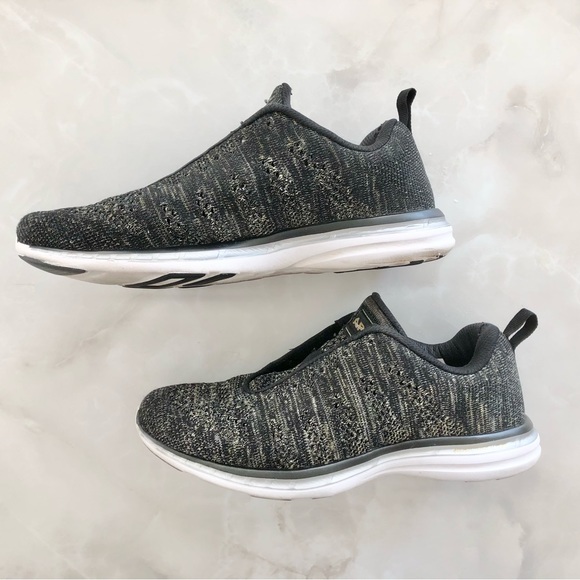 Athletic Propulsion Labs APL Women’s Techloom Pro Shoe Black/Gold/Silver Size 9 - Picture 3 of 12